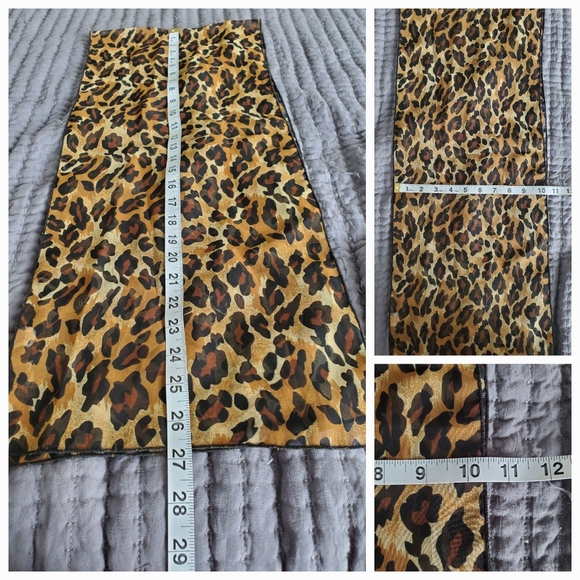 3 Sheer Scarves: 2 Black, 1 Brown Leopard,  Fancy Professional Dressy - Picture 3 of 9